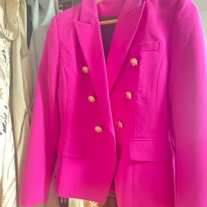 Pink Blazer with gold buttons